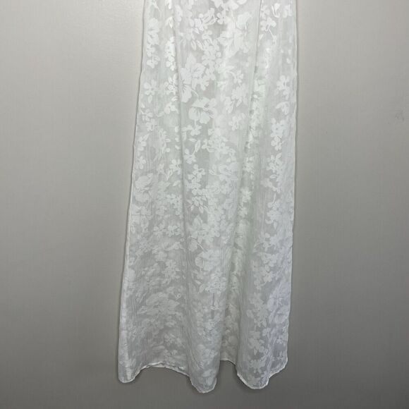 MADEWELL Cover-Up Women XS Floral Halter Midi Dress NEW Sheer Ivory NP247 - Picture 7 of 15